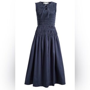 NWT💥Moon River cotton Elegant Navy Sleeveless Dress, small